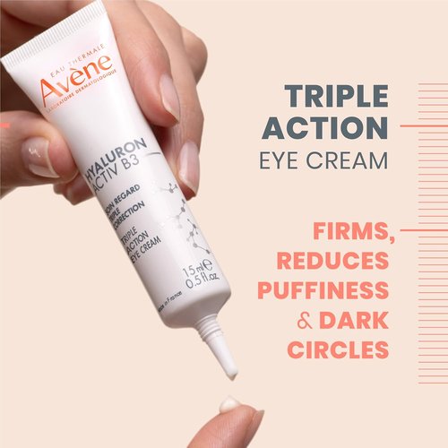 Avène Hyaluron Activ B3 Eye Cream - Anti-Aging 3-in-1 Formula for Brightening & Firming, 15ml