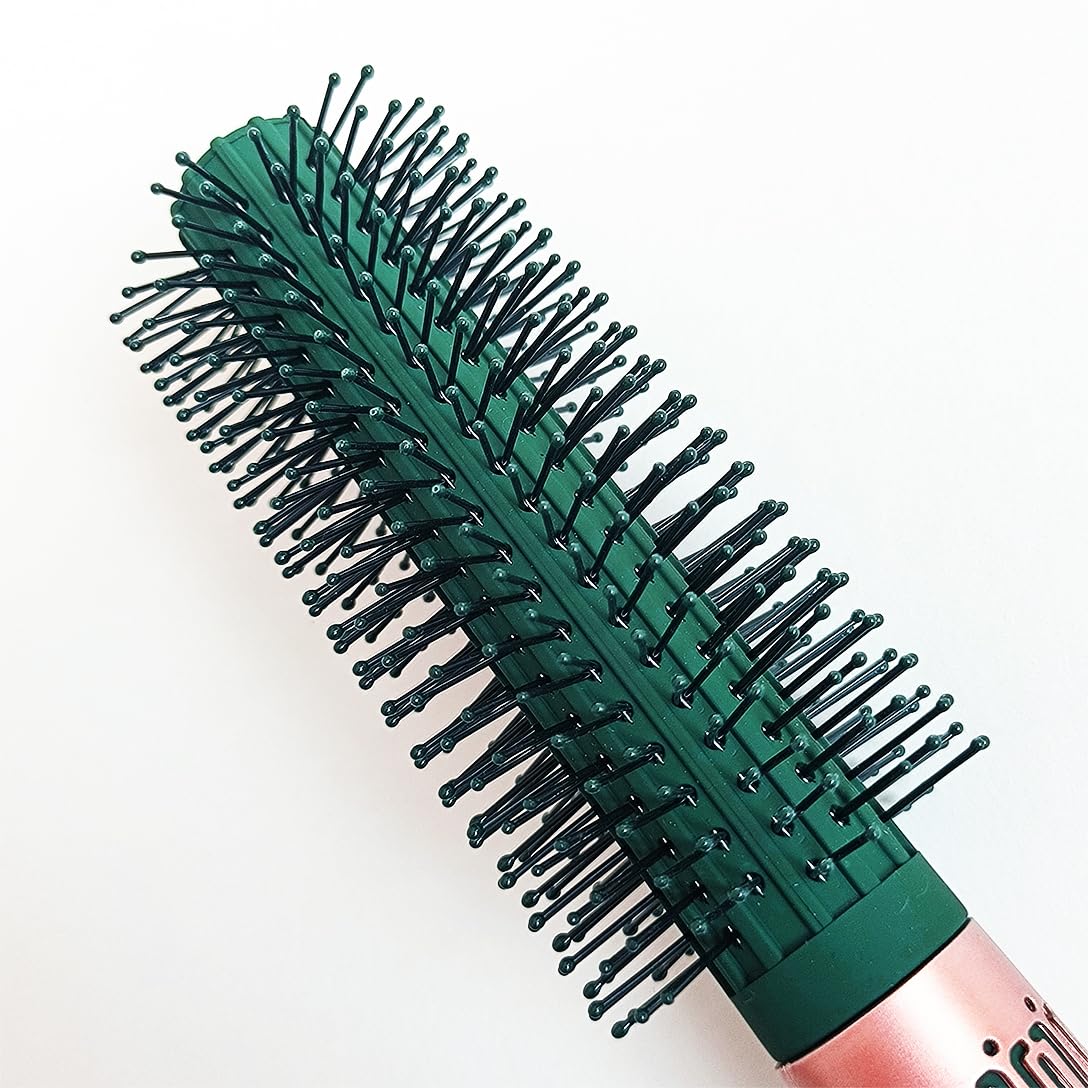 Skiennix Detangler Hair Brush - Anti-Static Blow Drying Brush for All Hair Types | Green Nylon Bristles