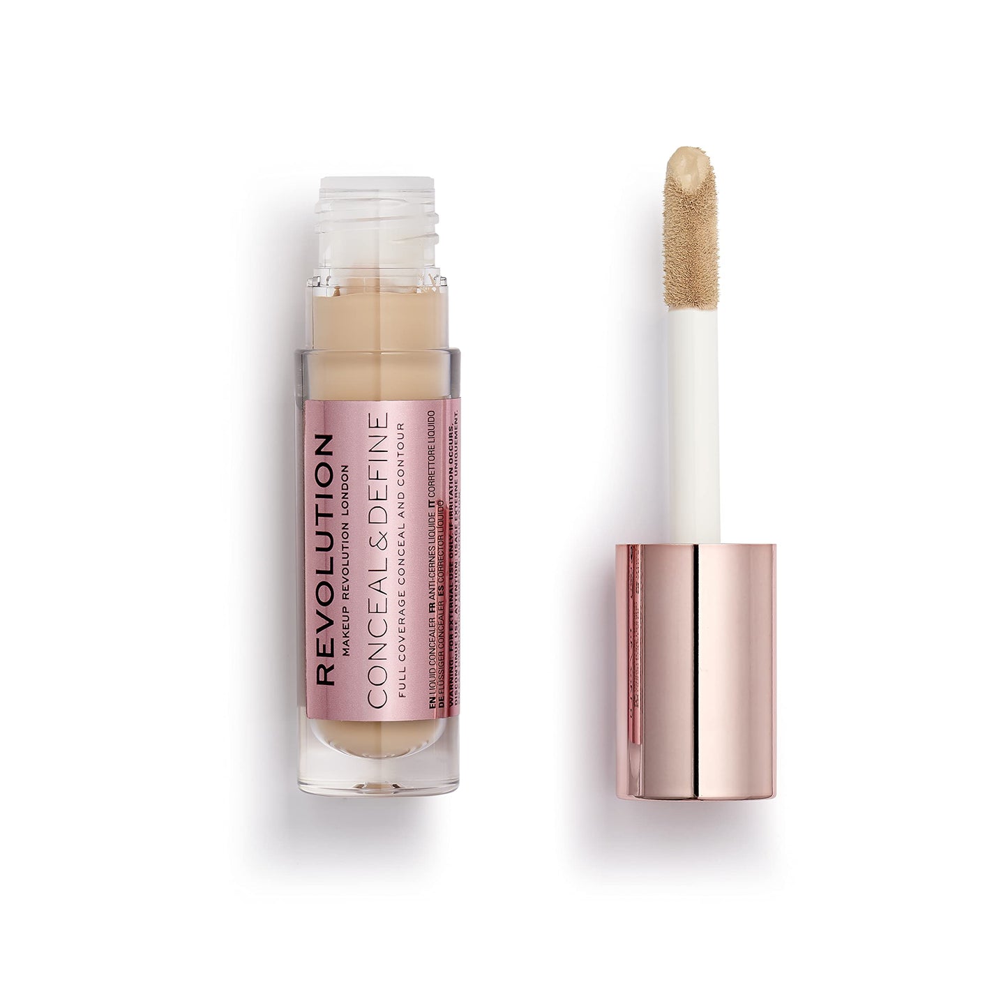 Revolution Beauty, Conceal & Define Concealer, Full Coverage & Lightweight, Long-Lasting Matte Finish, Vegan & Cruelty Free, C7 Medium or Tan Skin Tones, 0.14 Oz.