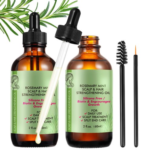 Rosemary Essential Oil (2 Pack), Rosemary Oil for Hair Growth & Skin Care, Face, Dry Scalp Treatment, Hair Growth Serum for Thicker Longer Fuller Healthier Hair