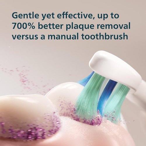 Philips Sonicare 4100 Series Electric Toothbrush - Advanced Sonic Technology, Pressure Sensor, Black | Model HX3681/24