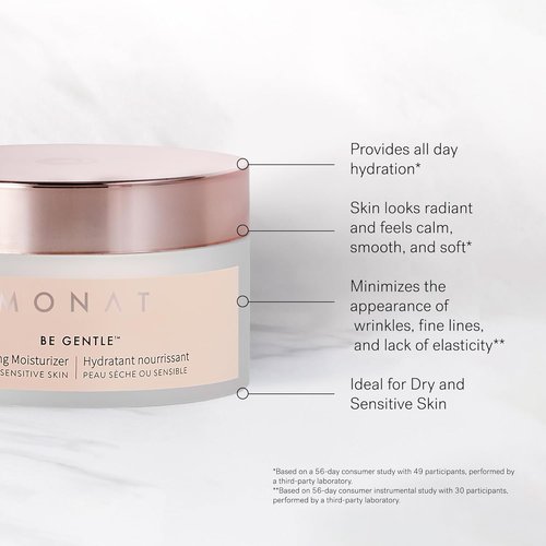 MONAT Be Gentle Nourishing Moisturizer - Hydrating Face Cream with Hyaluronic Acid & Plant Stem Cells | 1.52 fl oz / 45 ml
