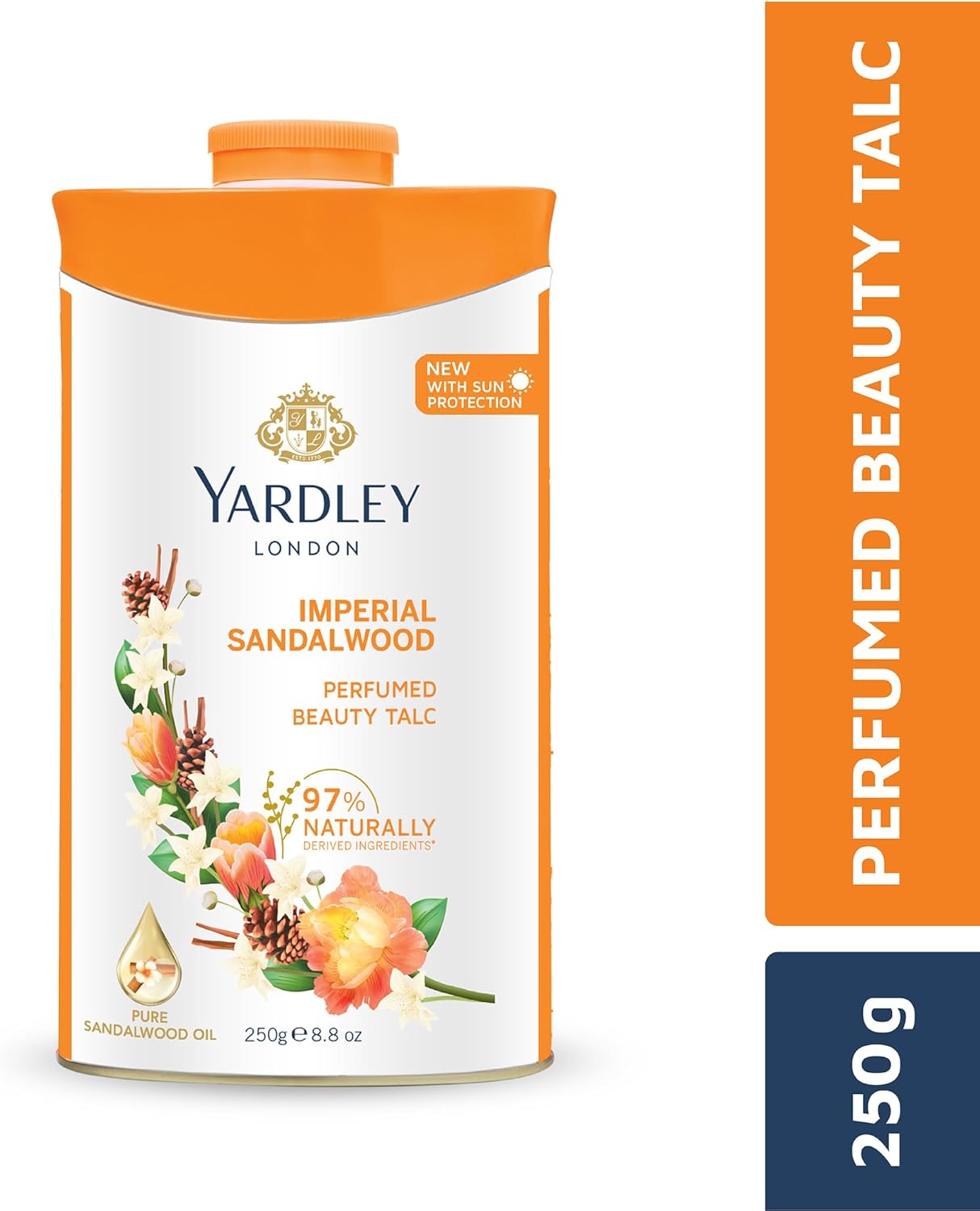 Yardley Sandalwood Perfumed Talc - Luxurious Fragrance & Softness | 250g Size