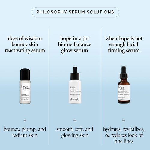 Philosophy Hope In A Jar Biome-Balance Glow Facial Serum - Enhanced Hydration with Hyaluronic Acid & Prebiotic - 1 Fl Oz