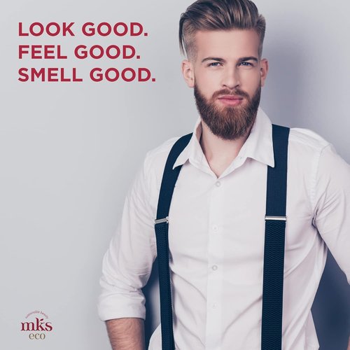 MKS Eco Imperial Beard Oil for Men - Sandalwood Scent | 2 Fl Oz - Calms Facial Hair, Adds Shine, Moisturizes Skin