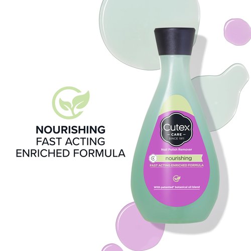 Cutex Nourishing Nail Polish Remover, Leaves Fingernails & Toenails Looking Healthy, Contains Vitamin E, 6.7 fl oz
