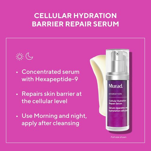 Murad Cellular Hydration Serum - Hydrating Formula with Hyaluronic Acid & Peptides for Skin Barrier Repair - 0.5 Fl Oz