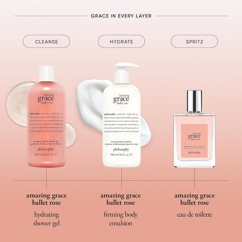 Philosophy Amazing Grace Ballet Rose - Dreamy Floral Women's Perfume with Rose, Lychee & Musk Notes