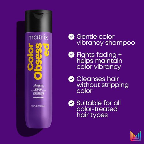 Matrix Color Obsessed Antioxidant Shampoo - Enhances Color Vibrancy & Prevents Fading | Vegan Formula