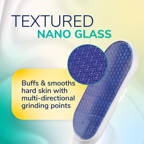 Dr. Scholl's Nano Glass Foot File - Durable Callus Remover & Hygienic Pedicure Tool for Soft, Smooth Feet