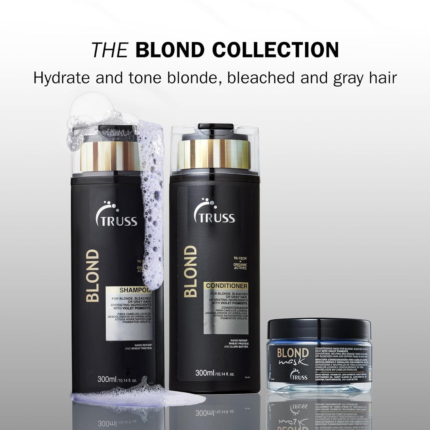 TRUSS Purple Hair Mask & Blonde Toner - Deep Conditioning Treatment for Blonde & Gray Hair - Neutralizes Orange & Yellow Tones - Restores Strength & Shine (6.35 oz)