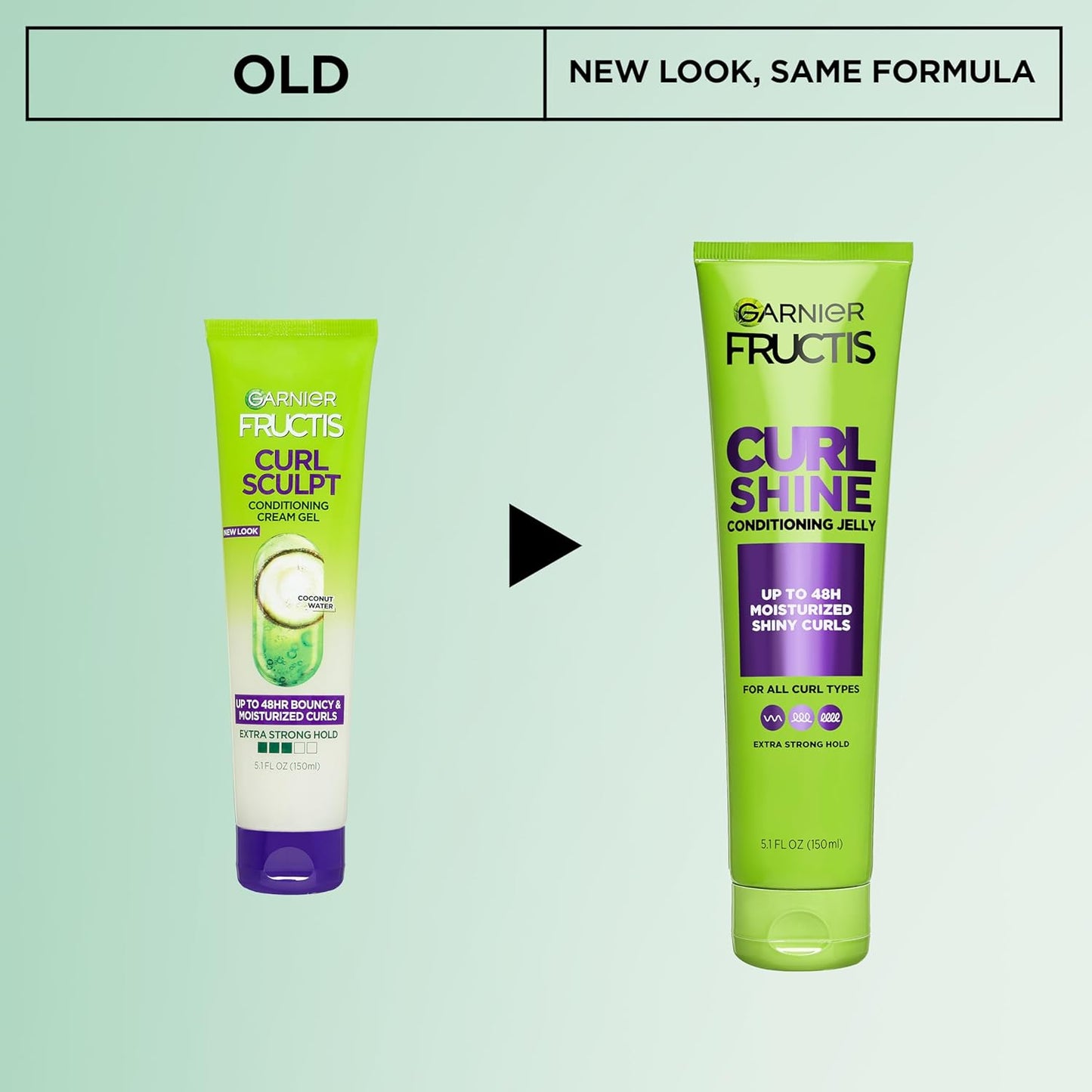 Garnier Fructis Curl Sculpt Conditioning Cream Gel - Bounce & Moisture, 5.1 Fl Oz