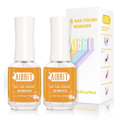 AIBRIT Gel Nail Polish Remover, Professional Gel Remover for Nails, Quick & Safe Remove Gel Nail Polish in 3-5 Minutes, No Need Soaking or Wrapping Removedor de Esmalte Gel 1.2 fl oz/36ml
