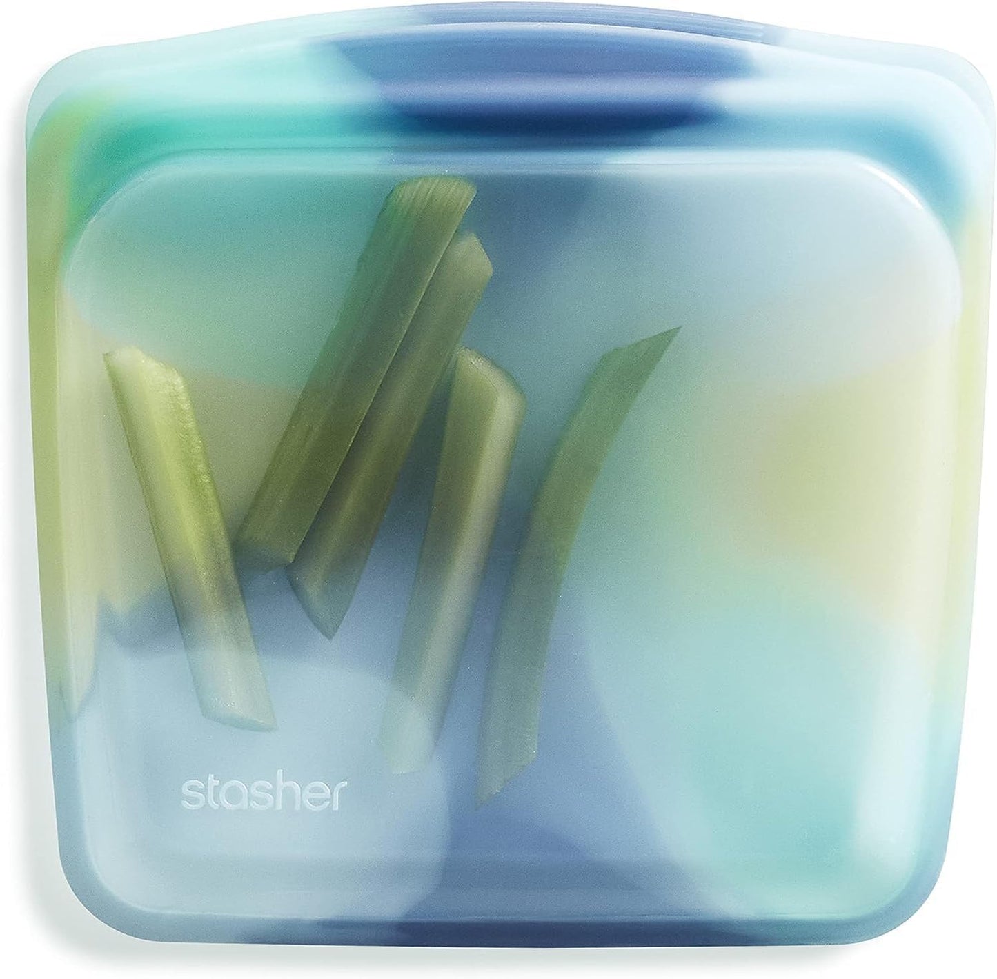 Stasher Silicone Reusable Storage Bag - Eco-Friendly 28 oz Sandwich & Freezer Bag | Microwave & Dishwasher Safe, Tie Dye Blue