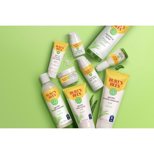 Burt's Bees Gentle Face Scrub - Aloe Formula for Sensitive Skin | 98.9% Natural Origin, 4 Fl Oz (Pack of 3)