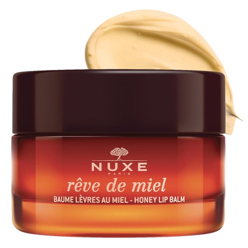 NUXE Rêve de Miel Lip Balm - Ultra Nourishing Honey & Shea Butter for Dry Lips, 0.52 Oz