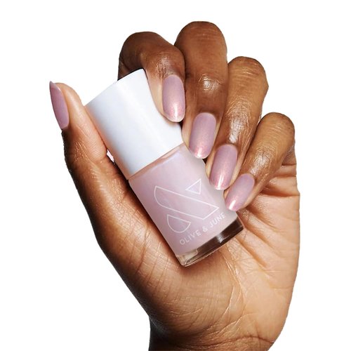 Olive & June Long Lasting Nail Polish - Spring Pastel Pink Goldfish Iridescent | Gel-Like Finish, 10-Day Wear, 15-Free Vegan & Cruelty-Free