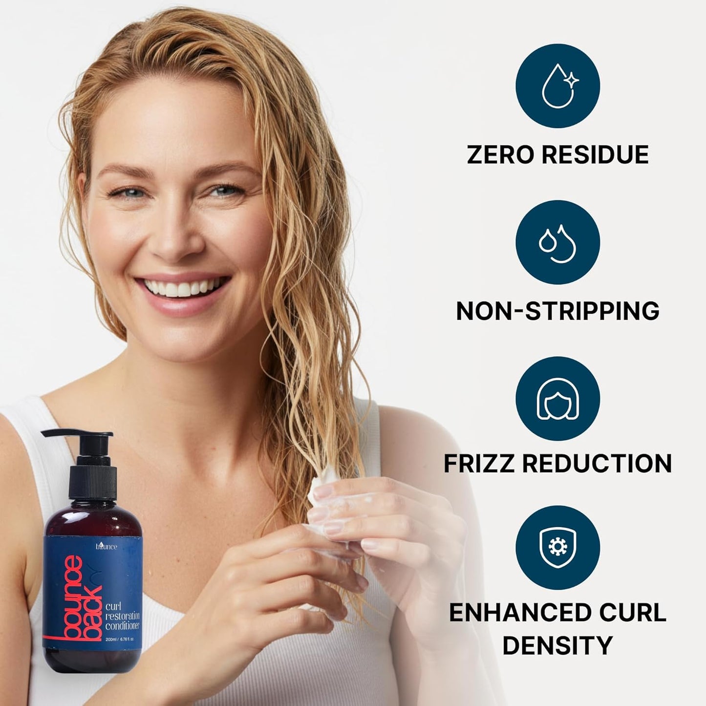 Skiennix Curl Restoration Conditioner - Deep Cleansing Hydrating Treatment for Curly Hair