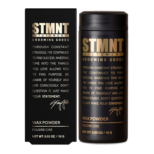 STMNT Grooming Goods Wax Powder - 0.53 Oz | Semi-Matte Finish for Volume & Grip | Easy to Wash Out