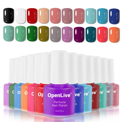 OpenLive 20 Color Perfume Nail Polish Set Red, Pink, Pueple and Green Quick Drying Nail Polish Set for Women Salon DIY Nail Art