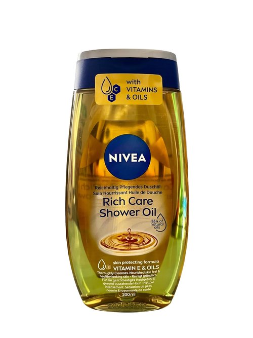 Nivea Shower Oil - Natural Caring Formula for Dry Skin | 200ml Hydration Solution