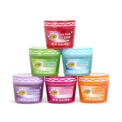 Crayola Bath Time Slime 6 Piece Set, Soaps with Slime Texture & Consistency, Multi Color Bath Soap 6 Pack / 3.6 oz Each, Colors Included: Red, Green, Blue, Purple, Pink, & Orange