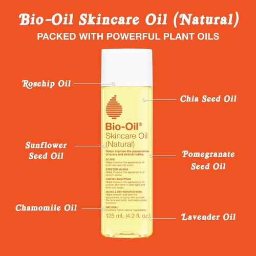 Bio-Oil Natural Skincare Oil - Serum for Scars & Stretch Marks | 4.2 Oz Moisturizer for All Skin Types