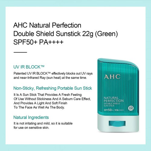 Gadi Place AHC Natural Perfection Sunstick - SPF50+ PA++++ UV Protection | 22g Green K-Beauty Sunscreen