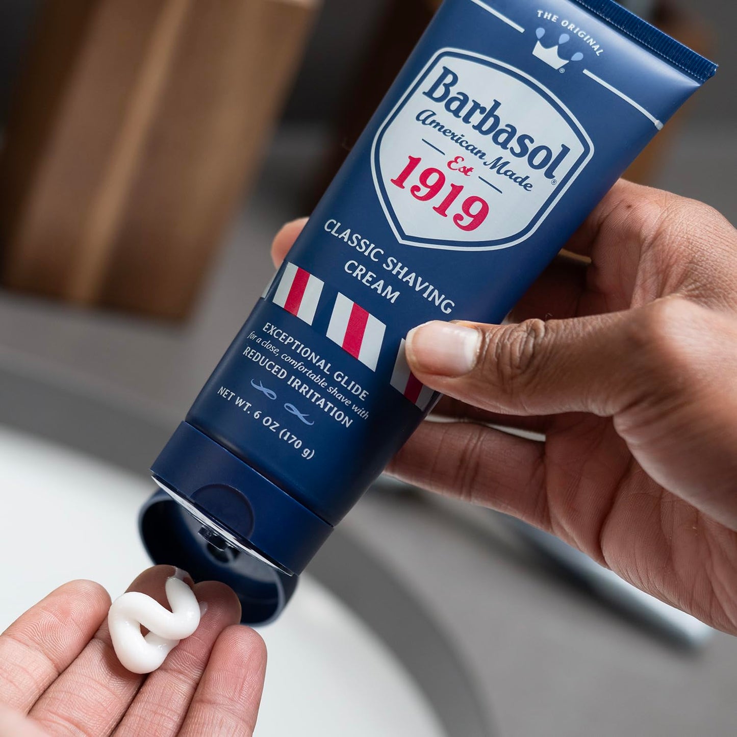 Barbasol 1919 Classic Shaving Cream - Non-Aerosol Formula with Aloe & Coconut Oil | 6 OZ Made in USA