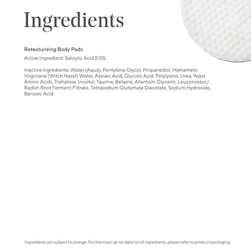Murad Retexturizing Body Pads - Acne-Fighting Exfoliating Pads with Azelaic, Salicylic & Glycolic Acid | 45 Pads for Smooth Skin