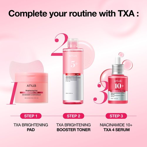 Anua Niacinamide 10 + TXA 4 Serum, Dark Spot Care, Hyaluronic Acid, Tranexamic Acid, Lightweight & Hydrating All-in-One Daily Facial Serum for Glass Skin, Korean Skincare, 1.01 fl.oz