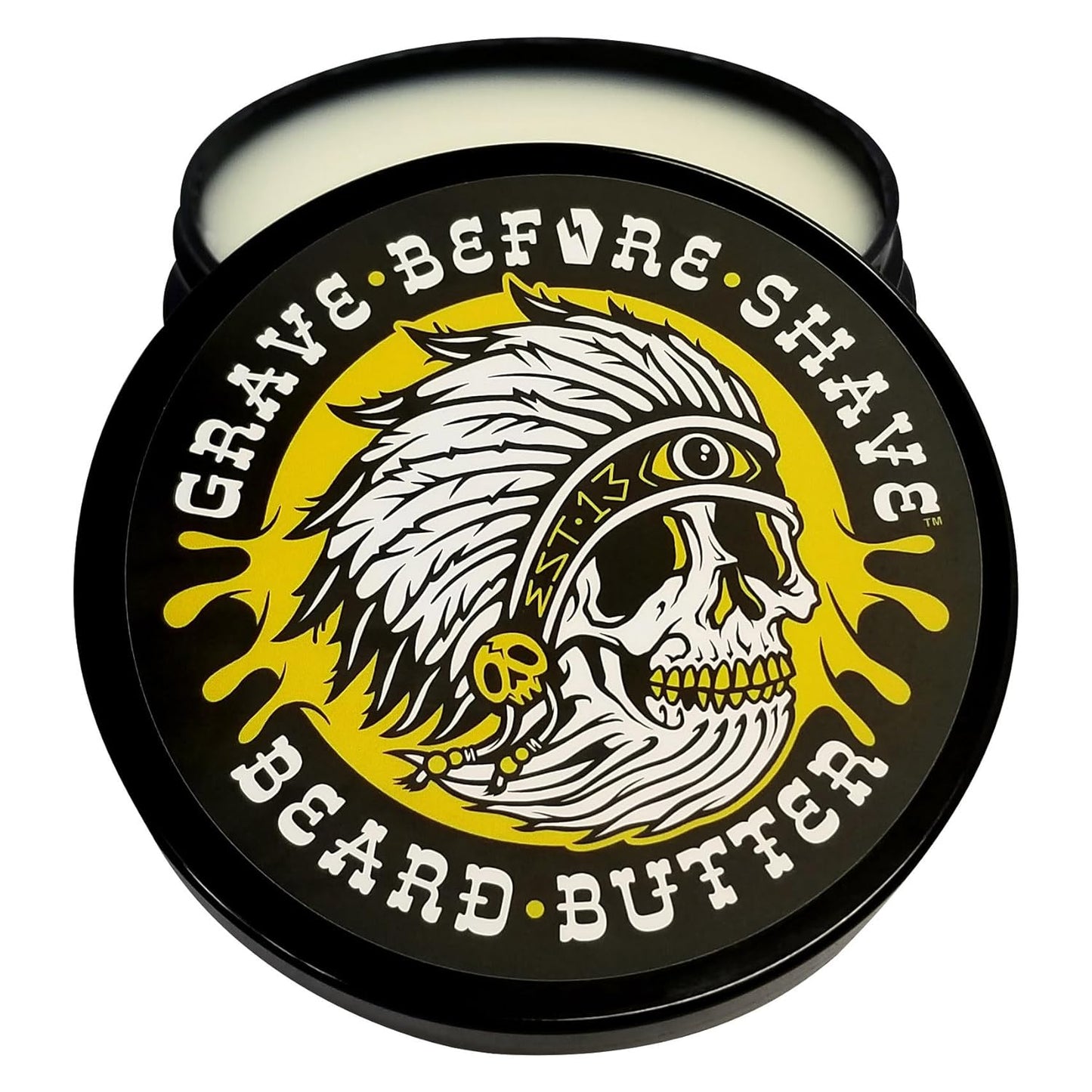 Grave Before Shave Teakwood Blend Beard Butter - Nourishing 4oz Jar for Soft, Manageable Beards