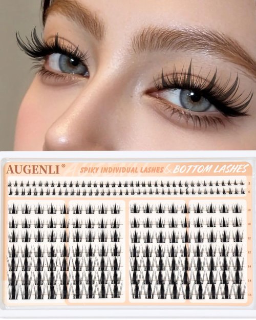Cutey Manga Lash Clusters - Wispy Individual Lash Extensions, 126pcs Natural C Curl, DIY Anime Lashes (10-16mm)
