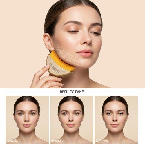 Lymphatic Contour Face Brush for Facial Massage & Sculpting – Manual Lymphatic Drainage Massager with Soft Hypoallergenic Bristles – Natural Makeup & Cleansing Brush, Ergonomic Handle
