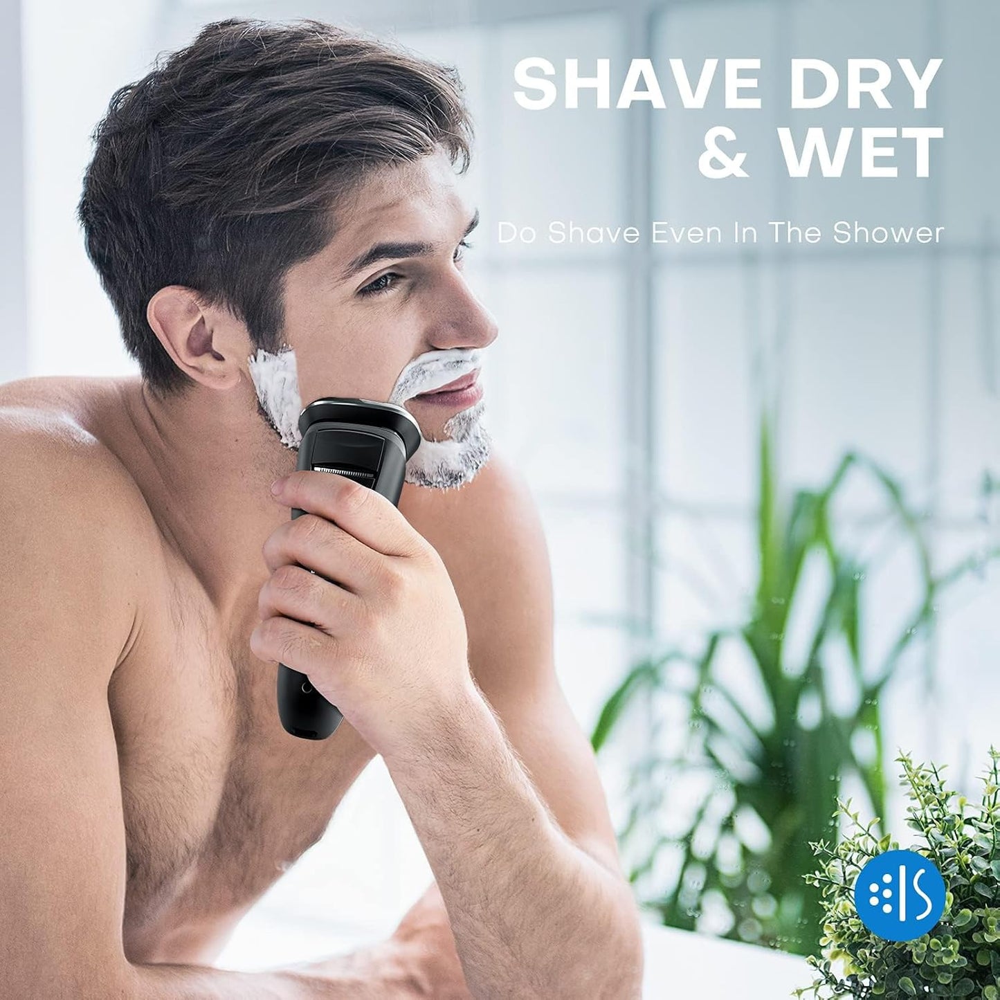 Skiennix Electric Shaver for Men - 100% Waterproof Rechargeable Razor with Pop-Up Trimmer | Fast Charging & 4D Floating Head