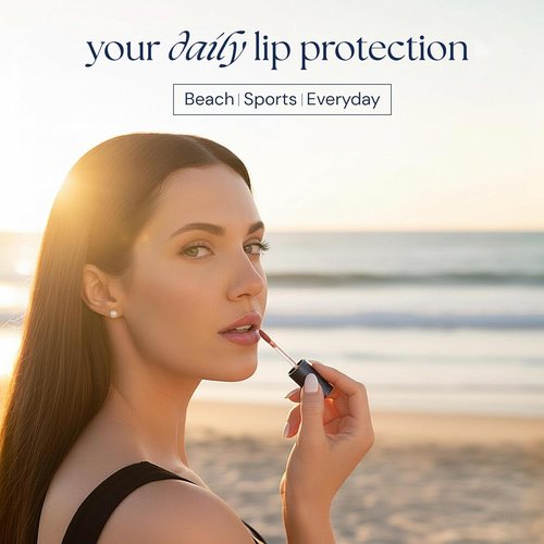 Brush On Block Lip Oil SPF 30 - Hydrating Mineral Protection from UVA/UVB & Blue Light | Fig Flavor