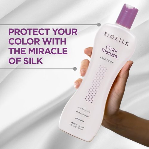 BioSilk Color Therapy Conditioner - Replenishes Moisture & Protects Color - 12 Oz, Sulfate-Free & Cruelty-Free