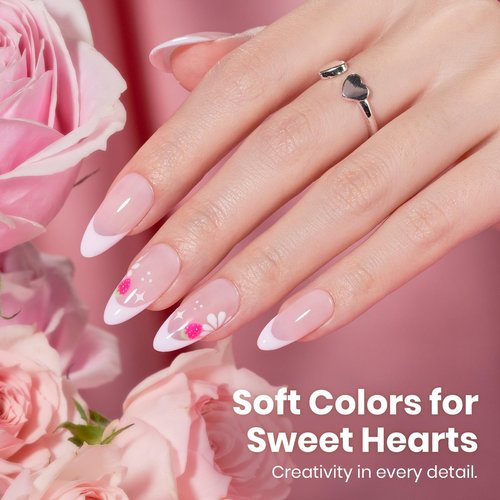 Beetles Barely Pink Gel Polish - 15ml/0.51 Fl Oz Large Capacity, Light Pink Gel Nail Polish for Spring Nails, Pastel Nail Art Salon Long Lasting Soak Off UV LED Nails Lamp Gifts for Her