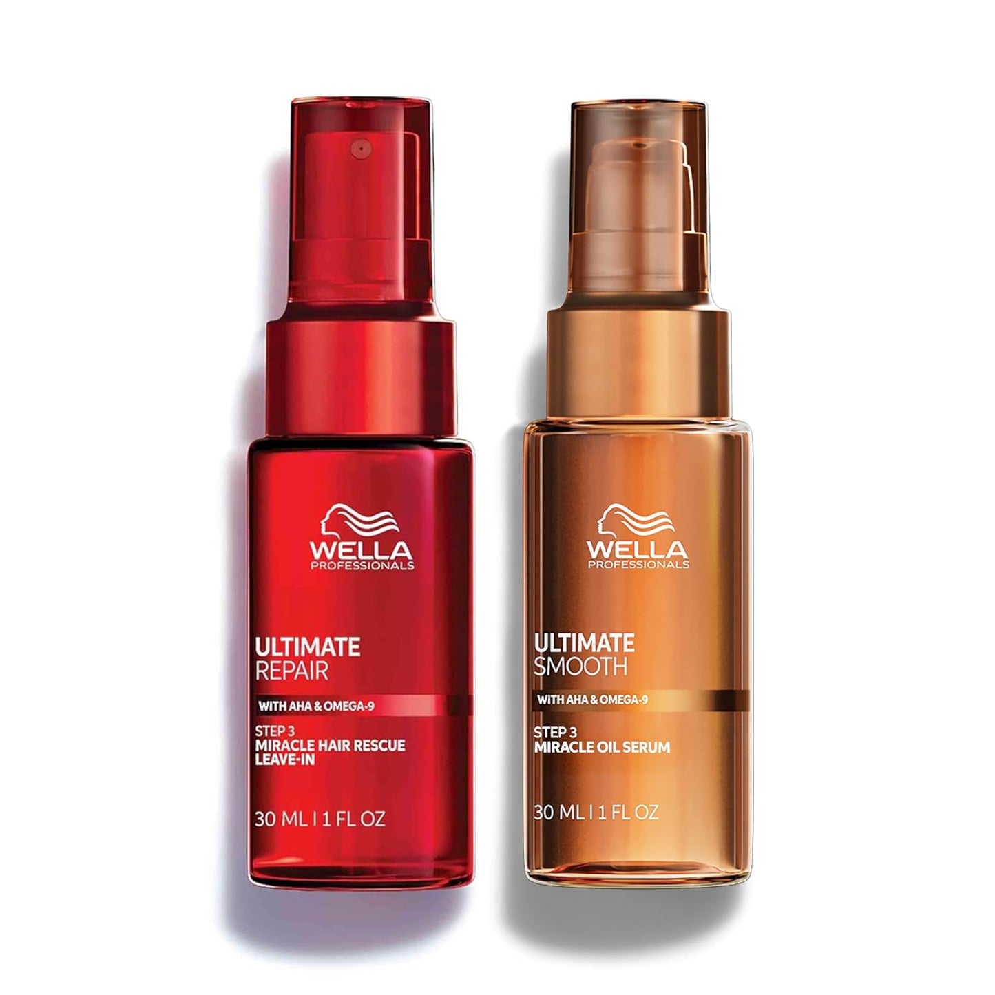 Wella Professionals Miracle Oil Serum & Hair Rescue Bundle - Ultimate Smooth & Repair | Travel Size 1 Fl Oz