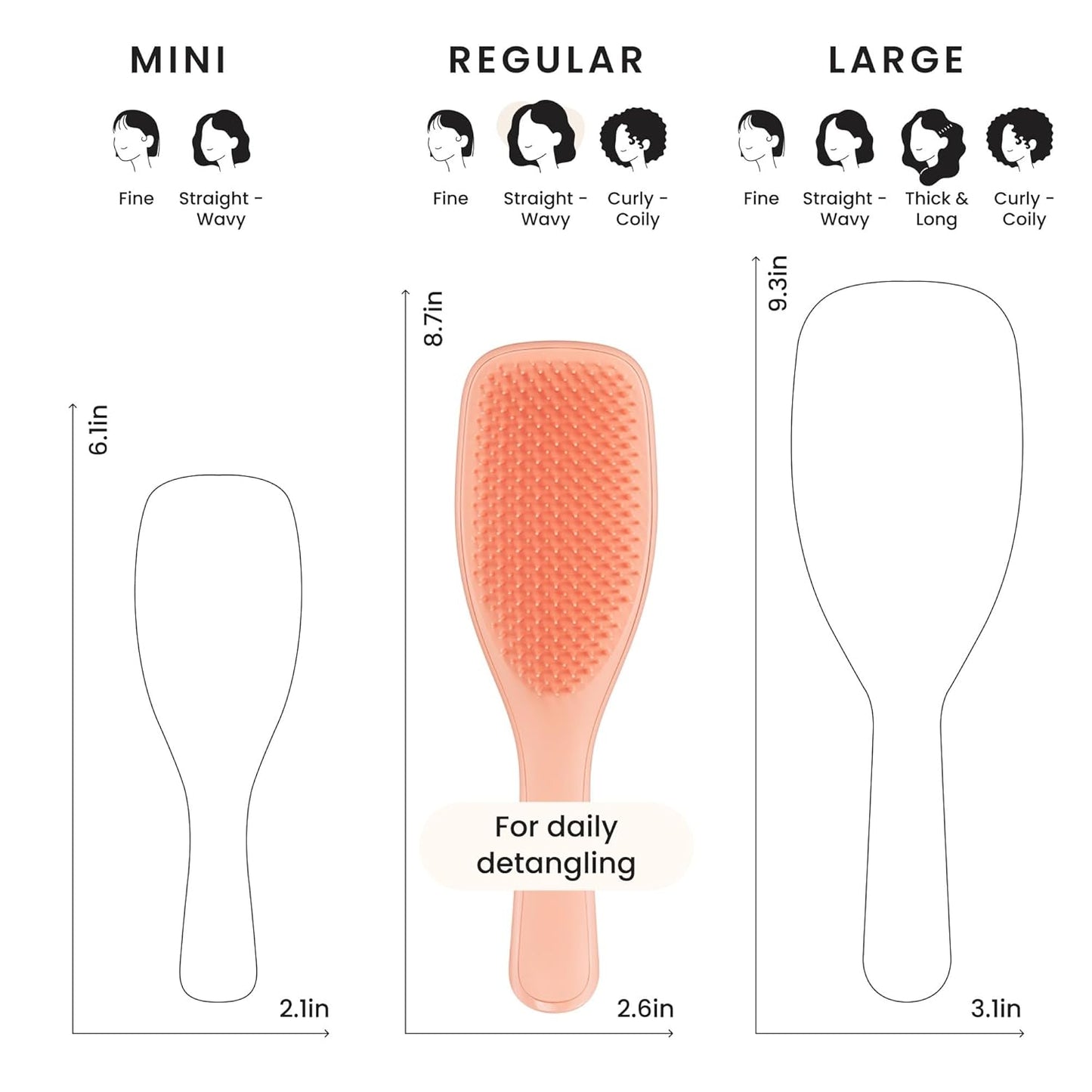 Tangle Teezer Ultimate Detangler Brush - Effortlessly Eliminates Knots & Reduces Breakage | Apricot Color