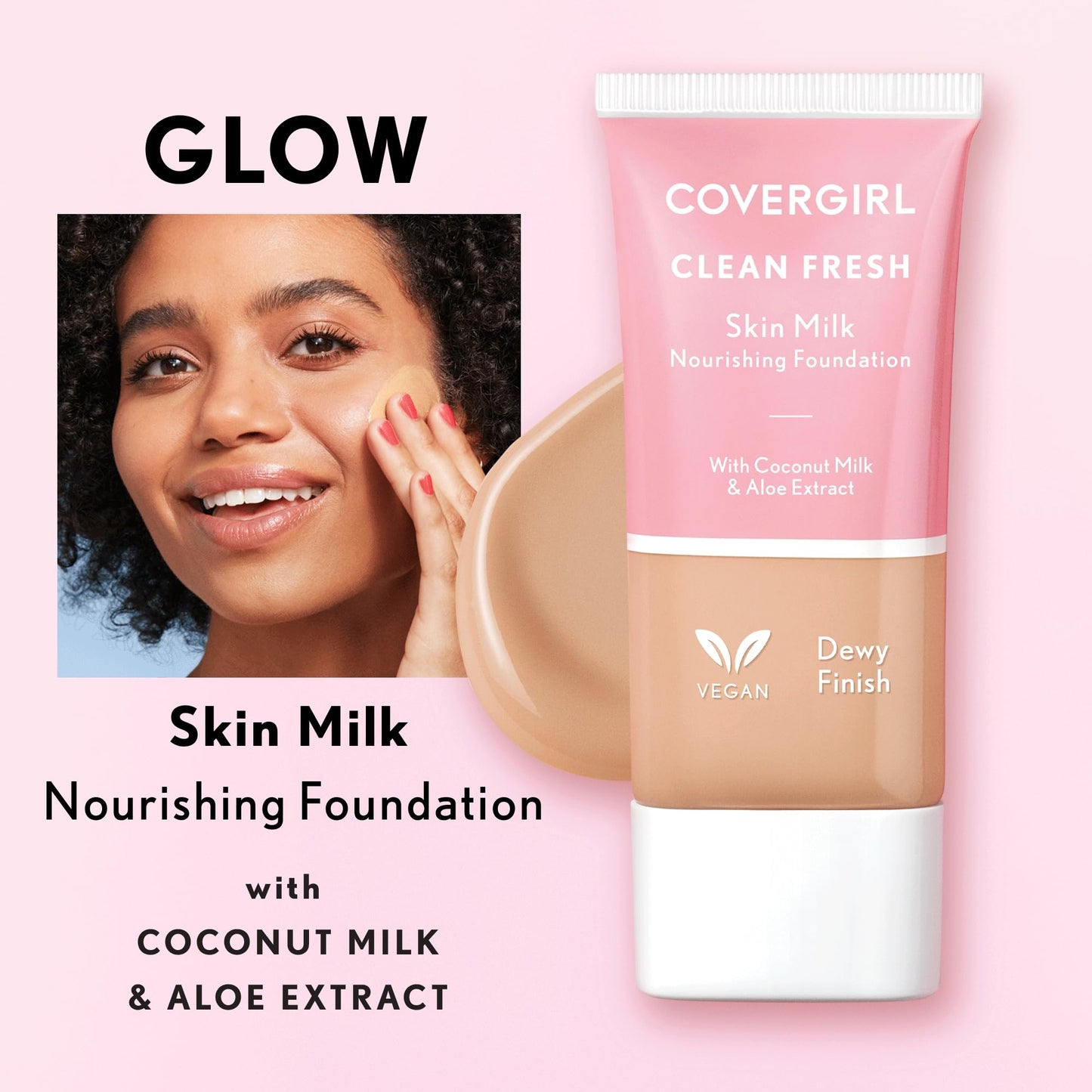 COVERGIRL, Clean Fresh Skin Milk Foundation, Deep/Dark, 1 Count (packaging may vary)