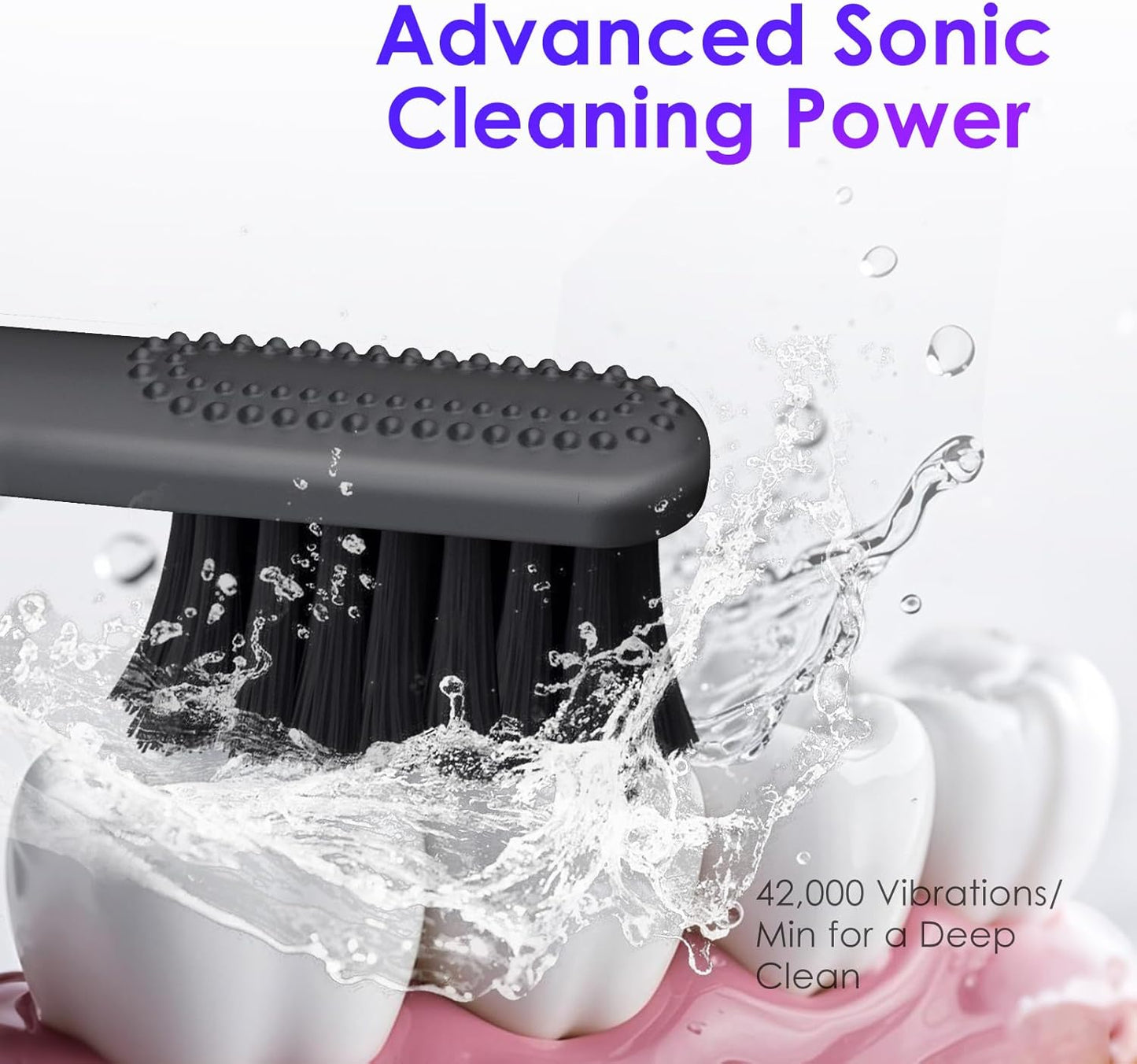 Skiennix Electric Toothbrush - Portable Sonic Travel Toothbrush with USB-C Rechargeable Case | Waterproof, Smart Timer, Slate Gray