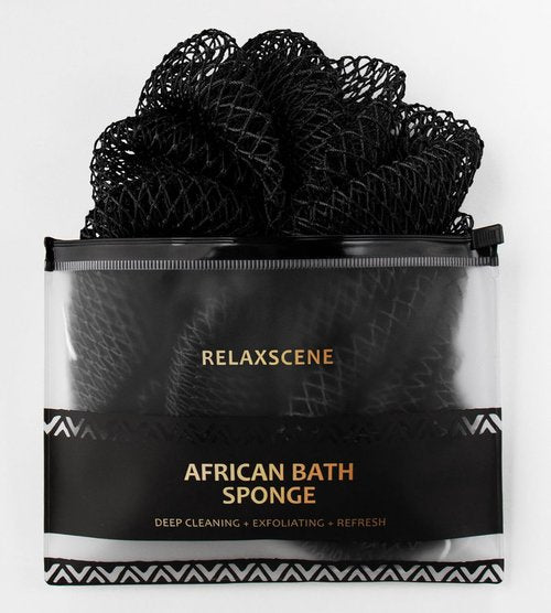 African Net Sponge - Authentic Exfoliating Back Scrub Bath Sponge with Knots | Essential Body Care Tool