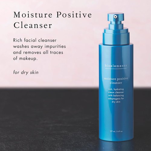Bioelements Moisture Positive Cleanser - Rich Facial Cleanser for Dry Skin - 6 fl oz | Vegan & Cruelty-Free