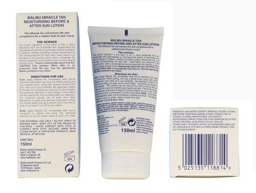 Malibu Miracle Tan Extender Lotion - Hydrating After Sun & Deep Bronzing Enhancer, 5 Fl Oz