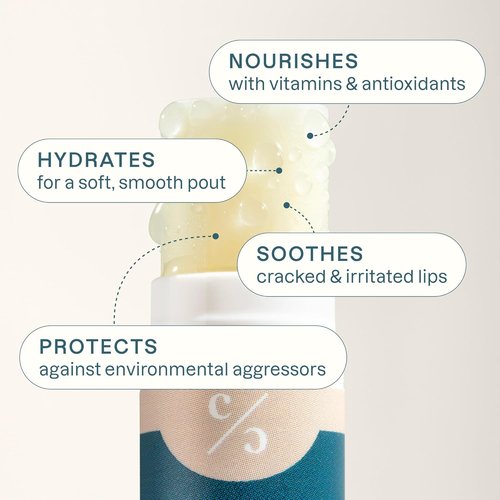 Cliganic Organic Lip Balm Set - 100% Natural Hydrating Moisturizer | 6 Flavors for Dry Cracked Lips