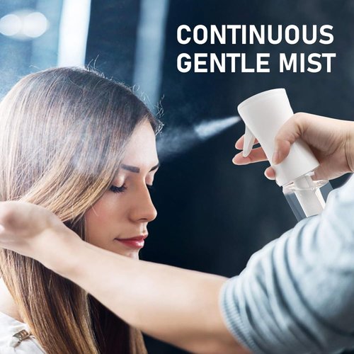 ELEMSY Spray Bottle - Continuous Mister for Hair Styling | 2 Pack 6.8 OZ Ultra Fine Mist Bottles