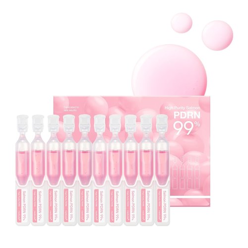 Medicube Salmon DNA PDRN Pink One Day Serum - 99% Intensive Ampoule with Collagen & Hyaluronic Acid | 0.05 fl. oz x 10e