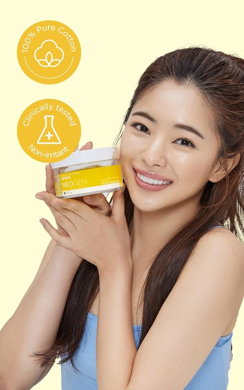 DERMALOGY by NEOGENLAB Bio-Peel Gauze Peeling Pads - Exfoliating & Brightening with PHA, Lemon & Lemongrass | 30 Pads