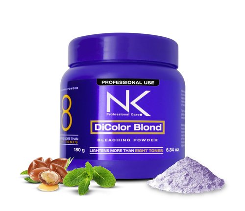 NK Professional Care DiColor Blonde - Bleaching Powder | Hair Lightener for Up to +8 Shades | 180g